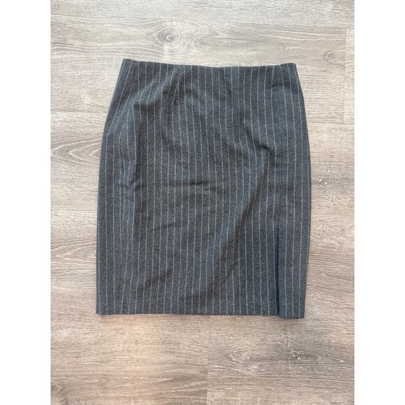 H&M Dress Skirt Size 8 Gray with white stripes - Picture 1 of 5